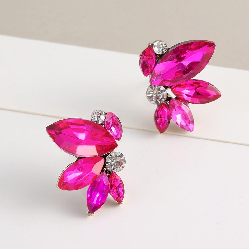Spiritlele Sparkly Rhinestone Drop Earring Dainty Faux Crystal Earring Studs for Women Wedding Prom Party - Image 5